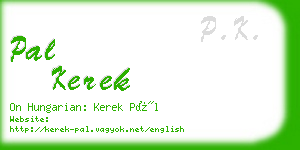 pal kerek business card